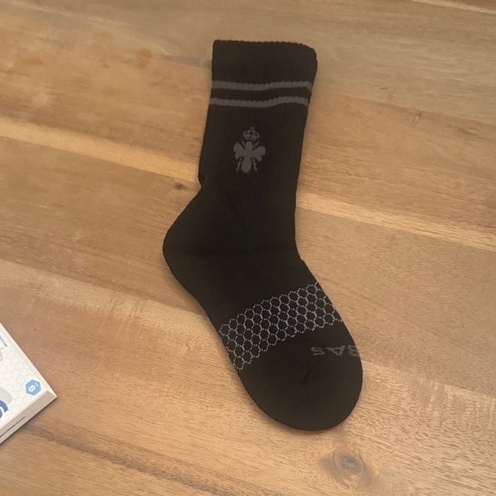 Bombas Black Gray Socks Men's Women's